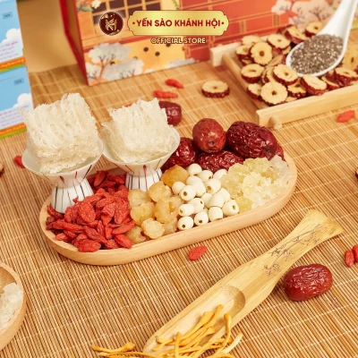 Set Nguyên Liệu 1 Lần Chưng Yến Tiện Lợi, Bảo Quản Lâu - Táo Tàu, Kỷ Tử, Hạt Chia, Đông Trùng <10 tuổi.  30 Túi