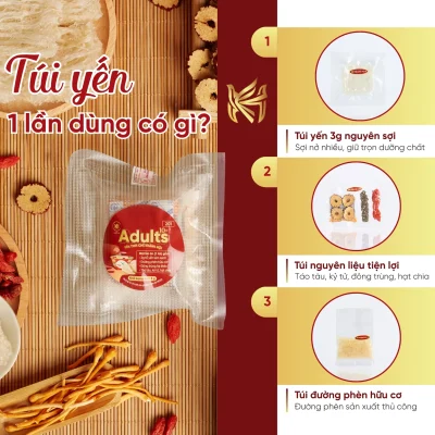 Yến Tinh Chế Khánh Hội Adults - 100 Lần Dùng