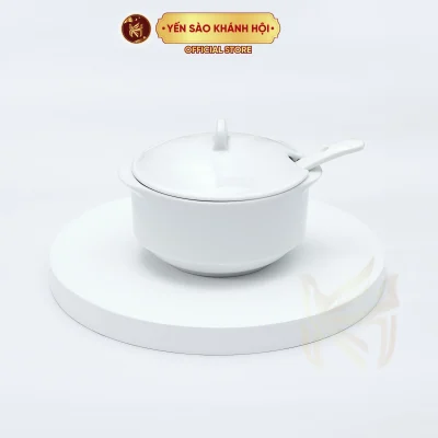 Thố Chưng Yến Cao Cấp Minh Long - Jasmine - Trắng Trơn.