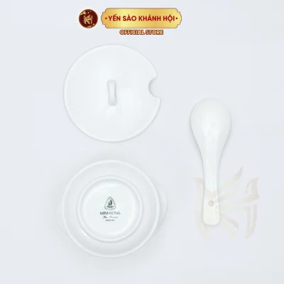 Thố Chưng Yến Cao Cấp Minh Long - Jasmine - Trắng Trơn.