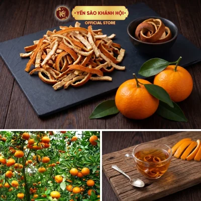 Trần Bì (Vỏ Quýt, Vỏ Cam) Sấy Khô, Thái Sợi. Hàng Loại 1 Thơm, Sạch. Dùng Pha Trà, Nấu Siro Giúp Giảm Ho.