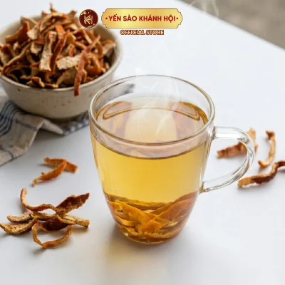 Trần Bì (Vỏ Quýt, Vỏ Cam) Sấy Khô, Thái Sợi. Hàng Loại 1 Thơm, Sạch. Dùng Pha Trà, Nấu Siro Giúp Giảm Ho.